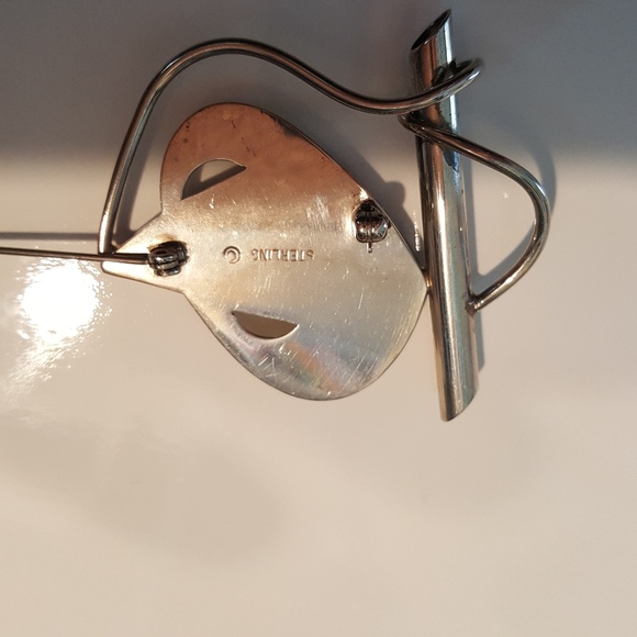 Sterling and Onyx slip Pendant - Picture 3 of 3